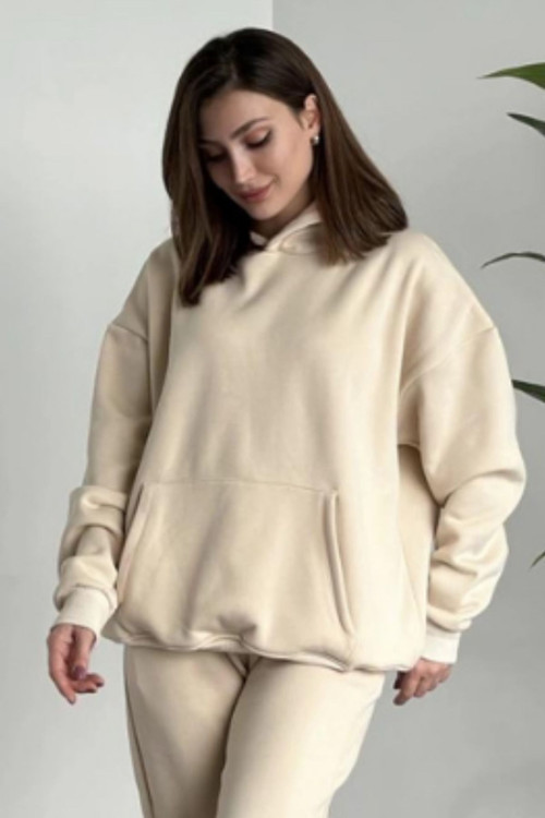 Kadın Kalın Mevsimlik Günlük Ve Spor Oversize Sweatshirt