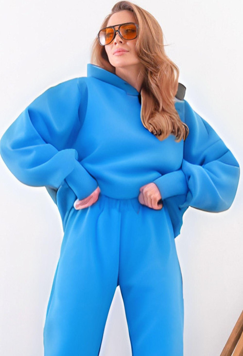 Kadın Esnek Rahat Kalıp Basic Model Sweatshirt