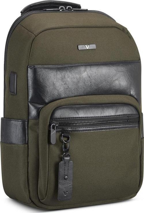 Unisex Evrak Çantası 41226157 Roncato Zaıno Slım 1 Comp. (Pc 14"/Tablet/Usb) Nevada Verde Mıl.