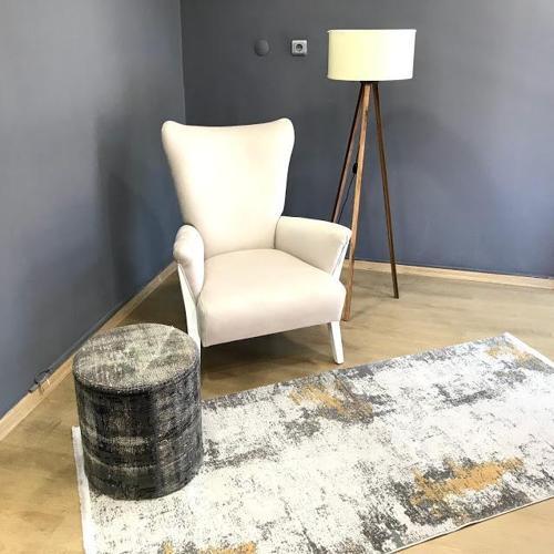Viscoo 1001 Kaymaz Taban Modern Makine Sarı Halı