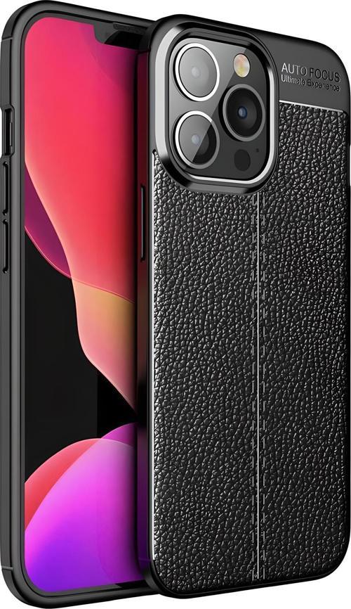 iPhone 16 Pro Max Uyumlu Kamera Korumalı Deri Görünümlü Silikon Kılıf