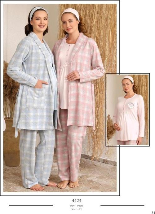 Bayan Lohusa Kışlık 'lü Pijama Takımı