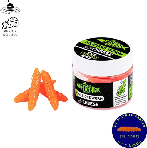 Silikon Yüzen Alabalık Yemi - Floating - 37mm - Peynir Kokulu - Turuncu - UV Silikon - Trout Bait