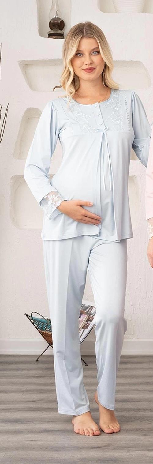 Kadın Lohusa Viskon Klasik 'Lü Pijama Takımı