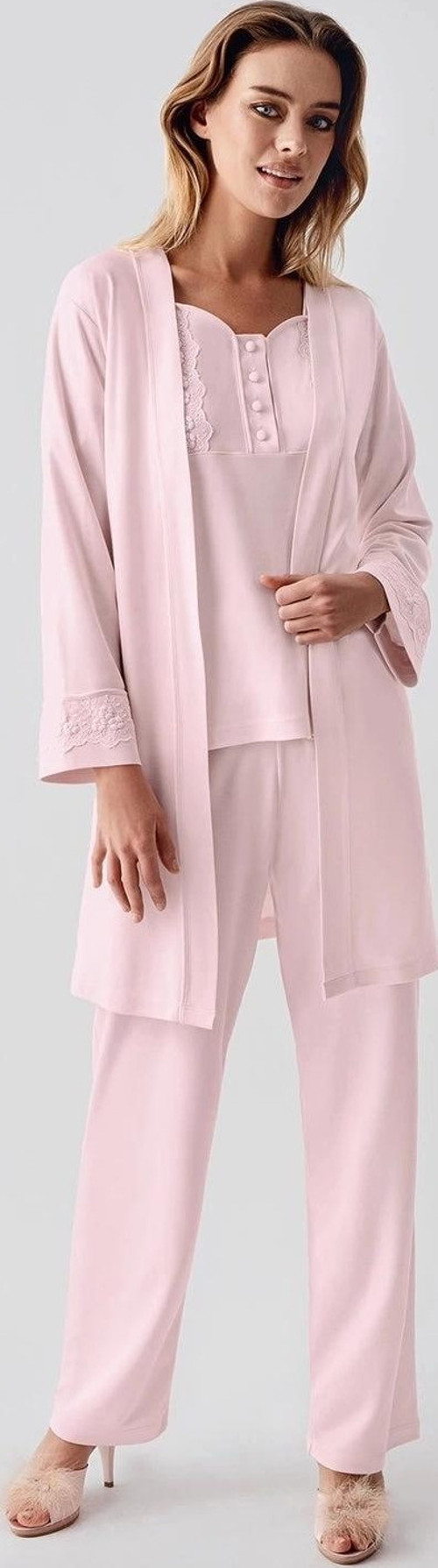 321 Kadın Sabahlıklı Pijama Takımı