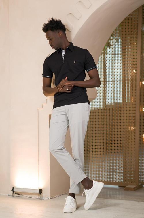 Regular Fit Yaka Garnili Pamuklu Polo Yaka T-shirt