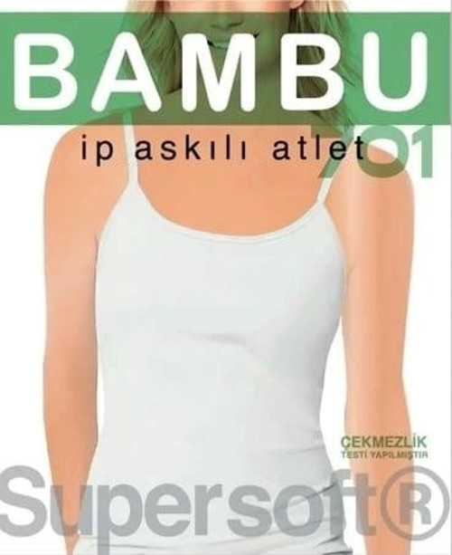 Kadın Bambu İp Askılı Atlet