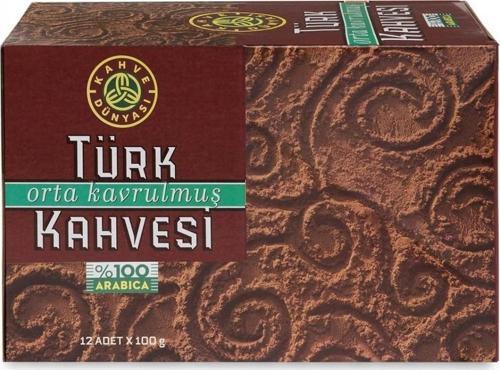 Orta Kavrulmuş Türk Kahvesi 100 G x 12 Adet