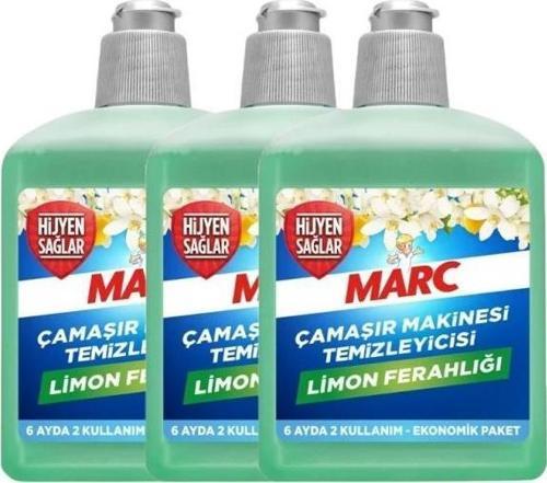 Marc Çamaşır Makinesi Temizleyicisi Limon Ferahlığı 500ml x 3 Adet