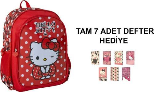Hello Kıtty Okul Çantası (TAM 7 ADET DEFTER HEDİYE)