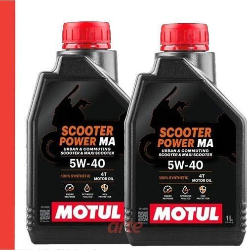 Scooter Power 5W-40 4T Motor Yağı – 2 x 1 Litre | %100 Sentetik | Güncel Ürün