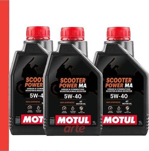 Scooter Power 5W-40 4T Motosiklet Motor Yağı – 3 x 1 Litre | %100 Sentetik | Güncel Ürün