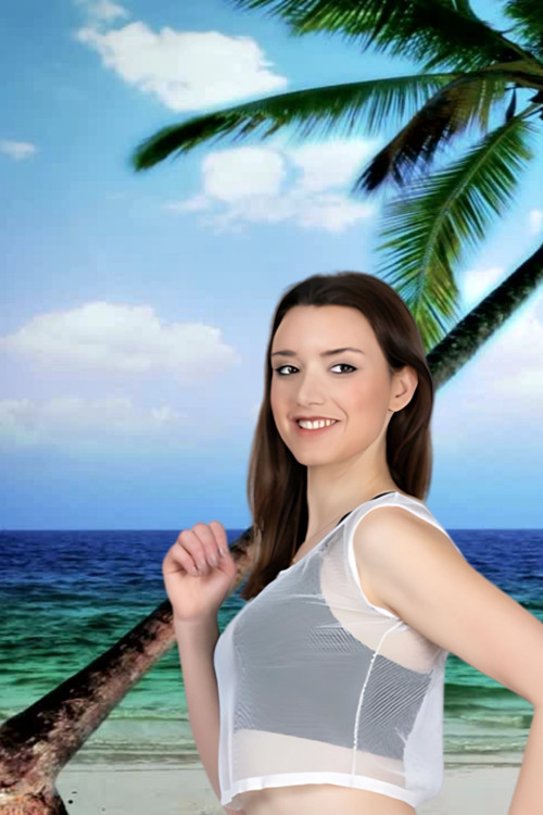 Miss File Kısa Kolsuz Mayo Üstüne Pareo
