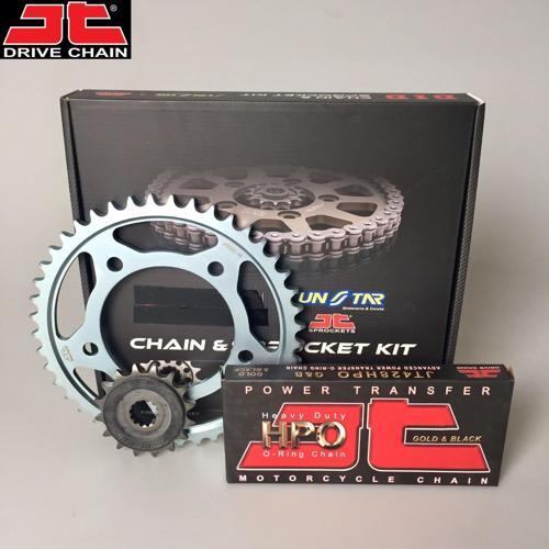 ZİNCİR DİŞLİ SETİ SX (85 cc) (2004-2017) / SX / 85cc / ZİNCİR: JT-428ORING (Gold)-124/ ÖN-ARKA DİŞLİ: JT(14T-