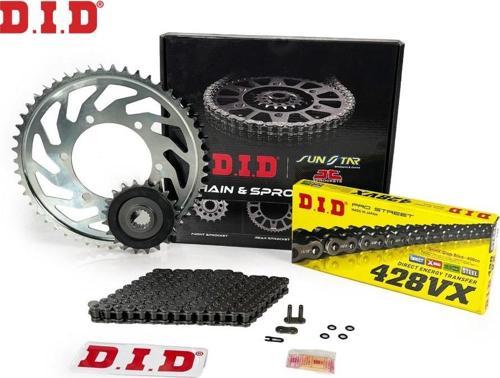 ZİNCİR DİŞLİ SETİ MT-125 (125 cc) (2024) / / MT-125 / 125cc / ZİNCİR: DID-428VX (Çelik)-130/ ÖN-ARKA DİŞL