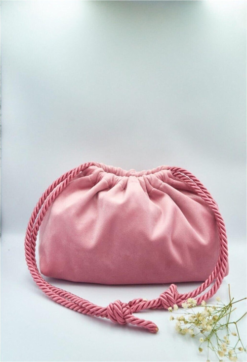 Kadıfe Büzgülü Pudra Makyaj Çantası