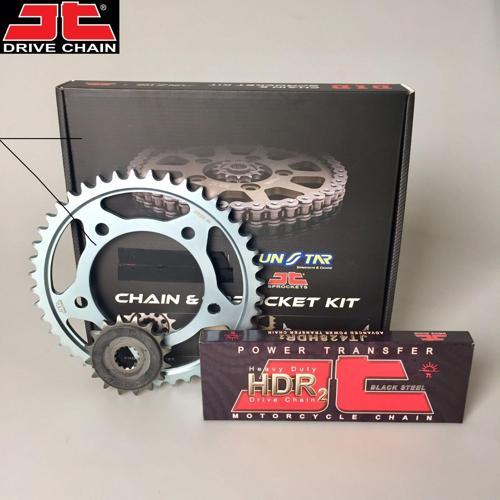 ZİNCİR DİŞLİ SETİ XT R (125 cc) (2005-2007) / / XT R / 125cc / ZİNCİR: JT-428HDR (ÇELİK)-128 / ÖN-ARKA Dİ