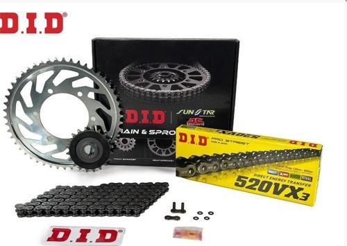 ZİNCİR DİŞLİ SETİ YZ (125 cc) (2020-2024) / / YZ / 125cc / ZİNCİR: DID-520VX3 (Çelik)-114/ ÖN DİŞLİ: JT (