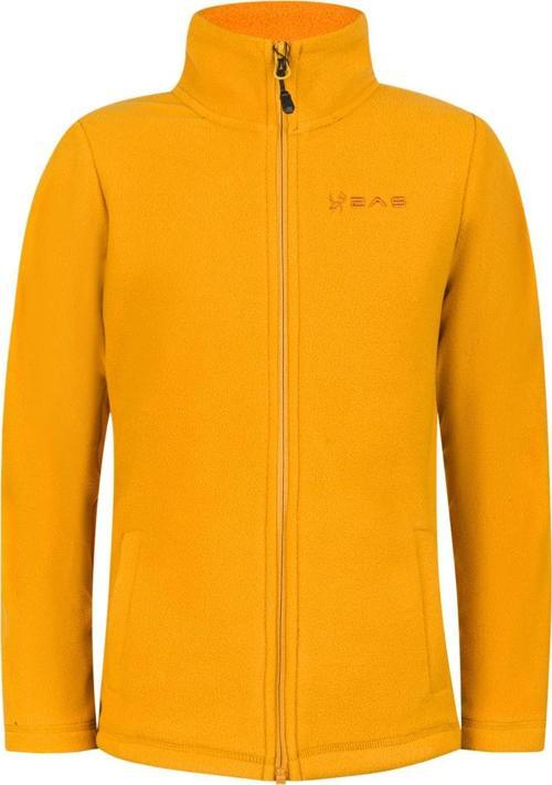 Crystal Çocuk Tam Fermuarlı İnce Polar Sweatshirt Hardal