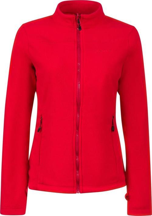 Cara Kadın Tam Fermuarlı İnce Polar Sweatshirt Kırmızı