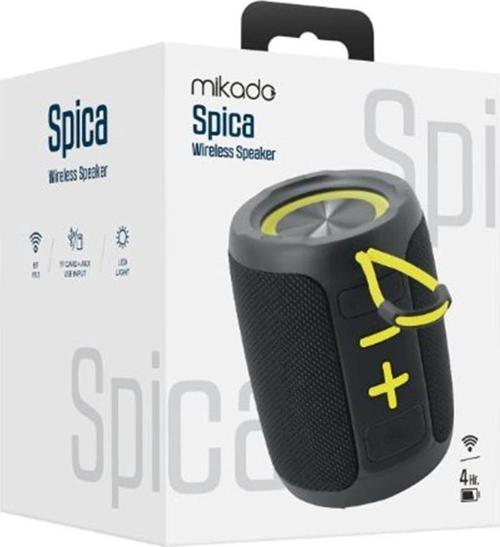 MD-60BT Spica Siyah 13W 1800mAh BT-TF-USB-ECO Led Işıklı Speaker