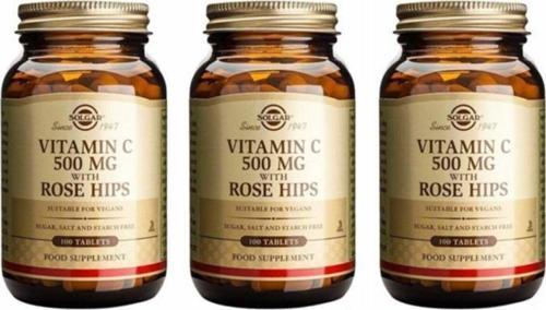 Vitamin C With Rose Hips 500 Mg 100 Tablet 3 Adet