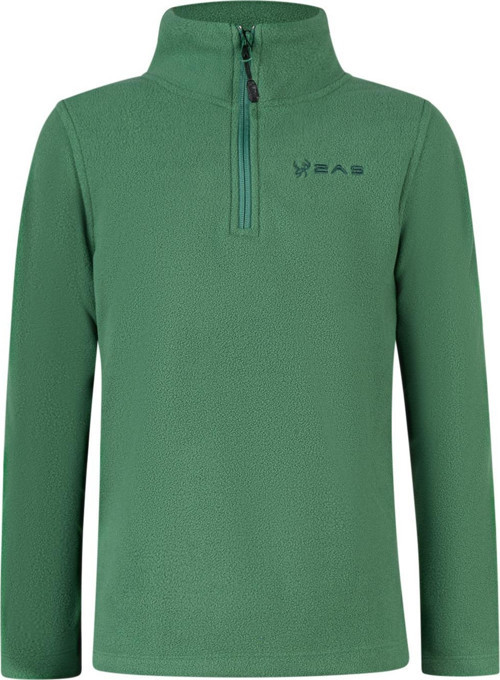 Clara Çocuk Yarım Fermuarlı İnce Polar Sweatshirt Yeşil