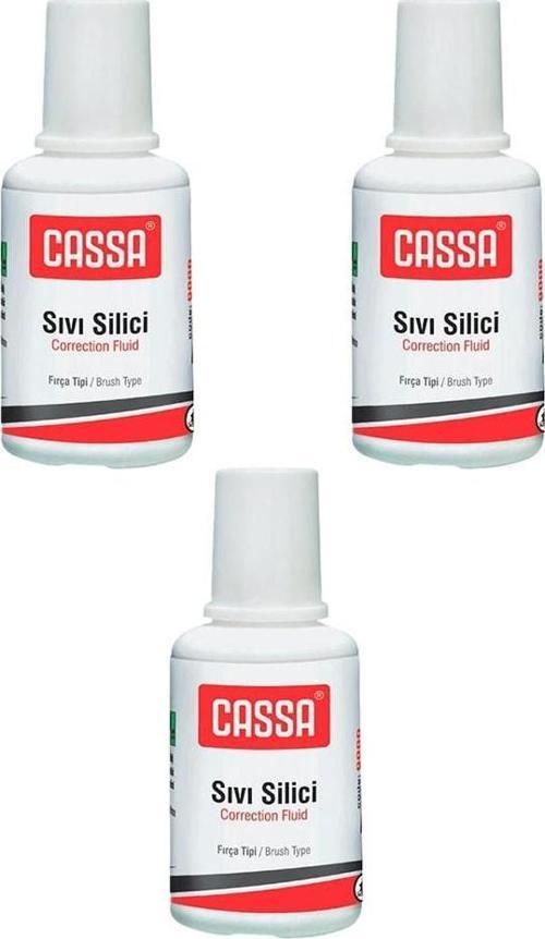 Sıvı Silici Daksil 3 Adet Cassa 18 ml Fırçalı Sıvı Düzeltici Daksil Yazı Düzeltici Okul Ofis Büro Fırça Uçlu Daksil