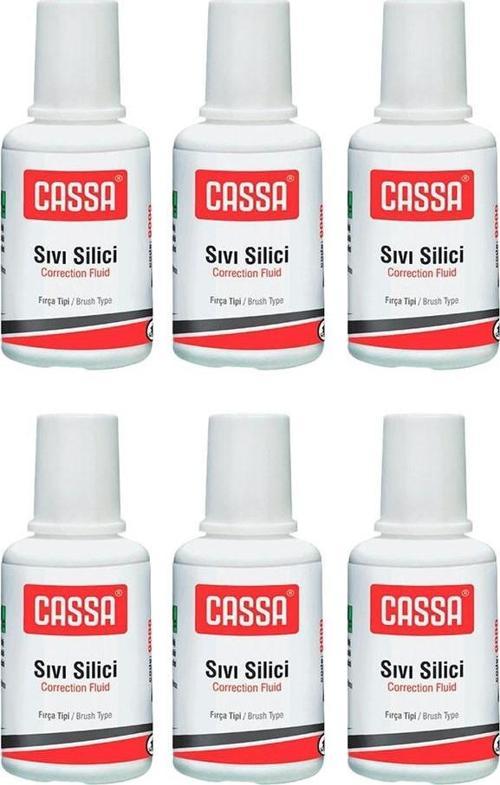 Sıvı Silici Daksil 6 Adet Cassa 18 ml Fırçalı Sıvı Düzeltici Daksil Yazı Düzeltici Okul Ofis Büro Fırça Uçlu Daksil