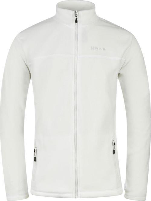 Chestert Erkek Tam Fermuarlı İnce Polar Sweatshırt Beyaz