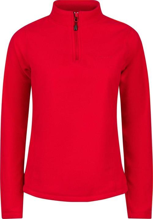 Camila Kadın Yarım Fermuarlı İnce Polar Sweatshirt Kırmızı