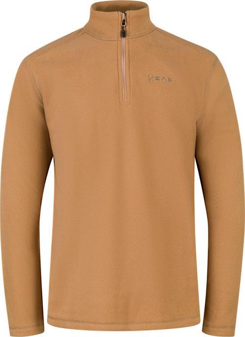 Cedric Erkek Yarım Fermuarlı İnce Polar Sweatshirt Camel