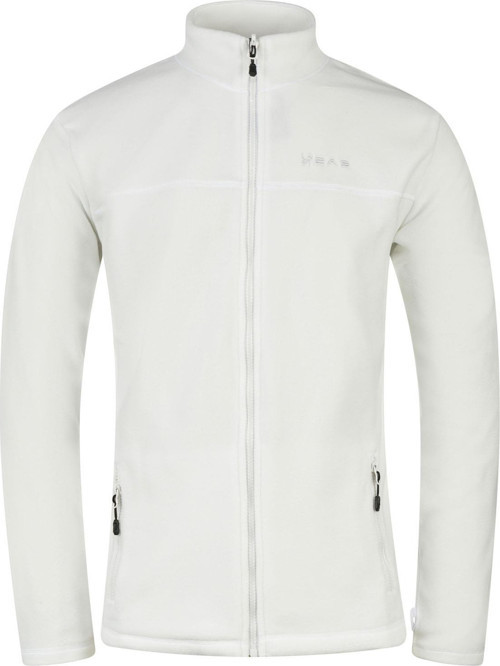 Chestert Erkek Tam Fermuarlı İnce Polar Sweatshırt Beyaz