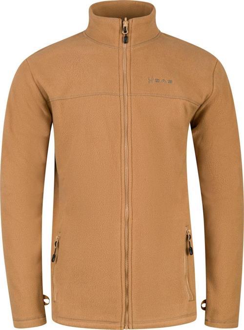 Chestert Erkek Tam Fermuarlı İnce Polar Sweatshırt Camel