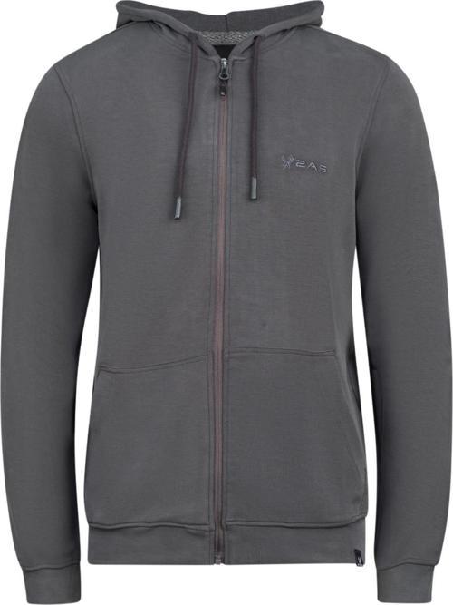 Orgeen Kapşonlu Tam Fermuarlı Sweatshirt Antrasit