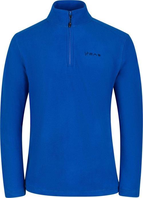Cedric Erkek Yarım Fermuarlı İnce Polar Sweatshirt Mavi