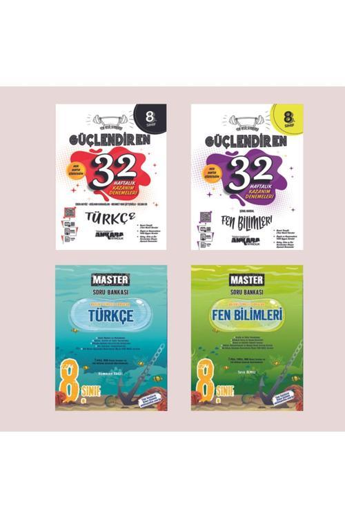 Ankara Yayıncılık 8. Sınıf Güçlendiren Deneme + Okyanus Yayınları Türkçe + Fen Bilimleri Seti Tarık Ölmez