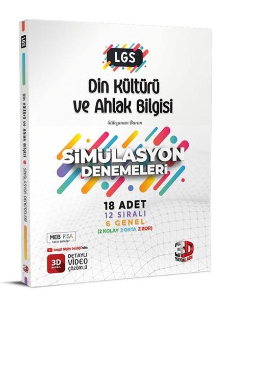 3D Yayınları 8. Sınıf Din Kültürü Denemeleri - 18 Deneme