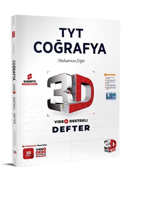 3D Yayınları Tyt Coğrafya Video Destekli Defter