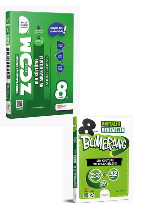 Günay Yayınları 8. Sınıf Zoom Din Kültürü + 32 Haftalık Deneme