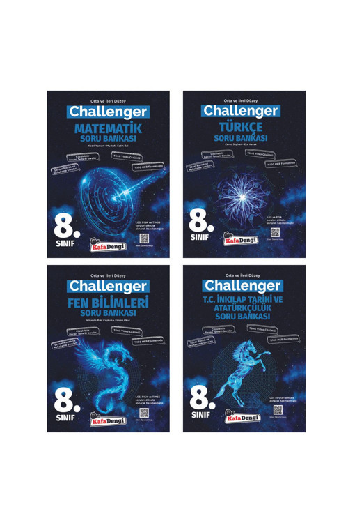 Kafa Dengi Yayınları 8.Sınıf Challenger Matematik Türkçe Fen İnkılap Soru Bankası Seti Kafadengi Yayınları