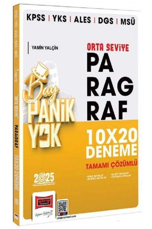 Yargı 2025 Kpss Yks Ales Dgs Msü Paragraf Bay Panik Yok Orta Seviye 10X20 Çözümlü
