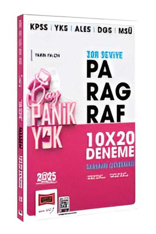 2025 Kpss Yks Ales Dgs Msü Tamamı Çözümlü Panik Yok Zor Seviye Paragraf 10X20 Deneme(Ayraç Hediyeli)