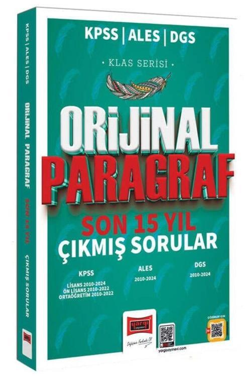 Yargı 2025 Kpss Ales Dgs Paragraf Orijinal Çıkmış Sorular Son 15 Yıl Klas Serisi