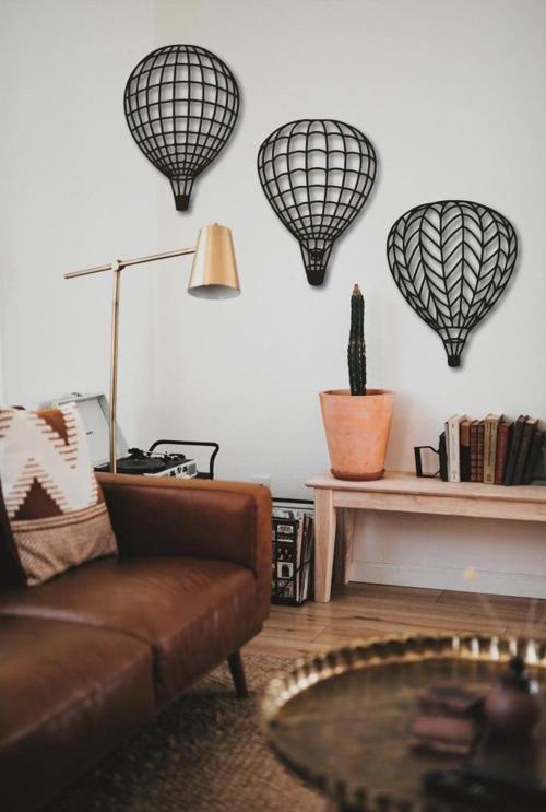 Uçan Balon Duvar Süsü 3 Parça Uçan Balon Duvar Dekoru Dekoratif Süs