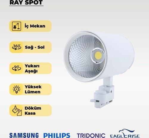 40W Döküm Kasa Beyaz Ray Spot 4000K (Gün Işığı) - Titreşim Yapmaz
