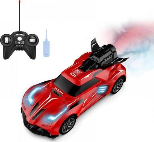 Rc Spray Uzaktan Kumandalı Şarjlı Duman Atan Oyuncak Araba 18 Cm Kırmızı Led Işıklı