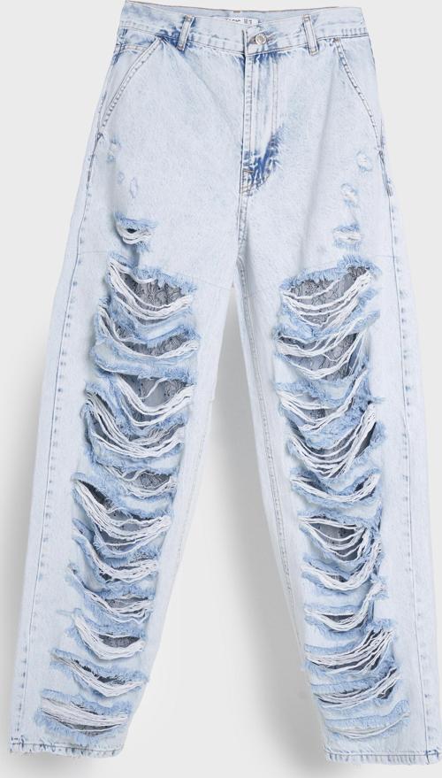 Kadın Ice Kot Rengi D-11s5-100 Skater Fit Dantel Yırtık Detaylı Tasarım Denim Jean