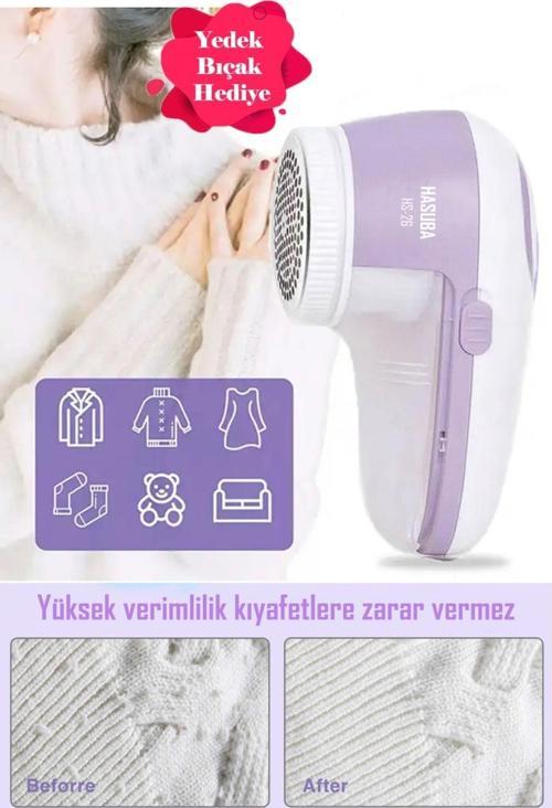 Tiftik Temizleyici Şarjlı Tiftik Temizleme Aleti Makinesi Tüy Toplayıcı (Yedek Bıçak Hediyeli)