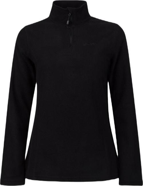 Pinna Yarım Fermuarlı Kadın Polar Sweatshirt Siyah